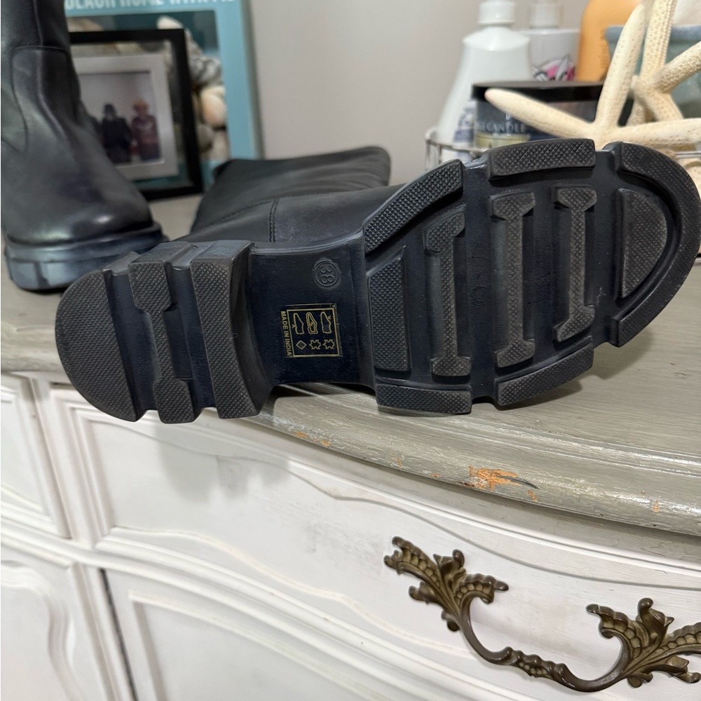 Free People Black Combat & Moto Boots